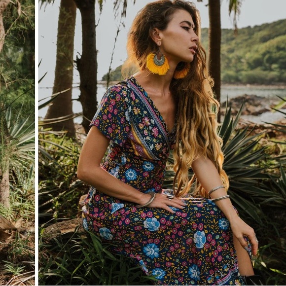 Bohemian Floral Multicolor Maxi Dress Size XXL, Boho - Picture 1 of 9